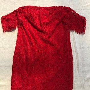 Red Lace Cocktail Dress